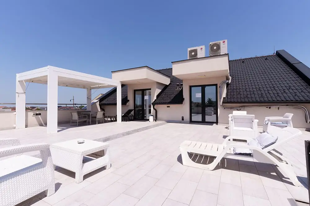 On the roof